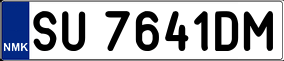 Trailer License Plate